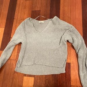 Light grey ribbed sweater from PacSun